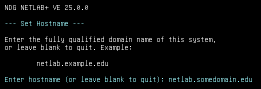 Enter Hostname